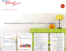 Tablet Screenshot of fit-for-school.de
